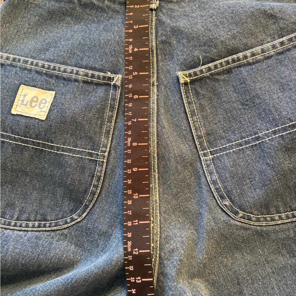 Women's Vintage Lee Painters Blue Jeans - Picture 7 of 9